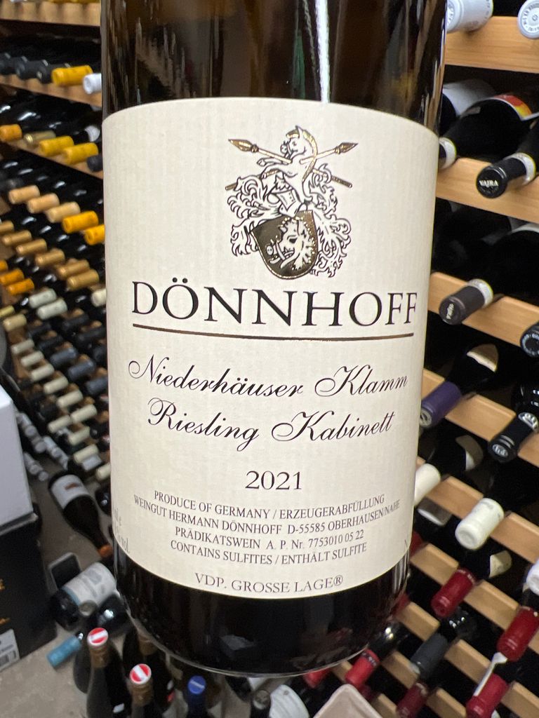 2021 Donnhoff Riesling Kabinett Niederhauser Klamm - Imagen 3